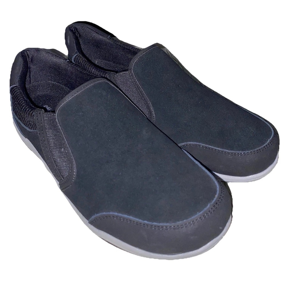 Easy Street Sport Women's‎ Black Leather Slip on Shoes Comfort loafer Sz.7M EUC
